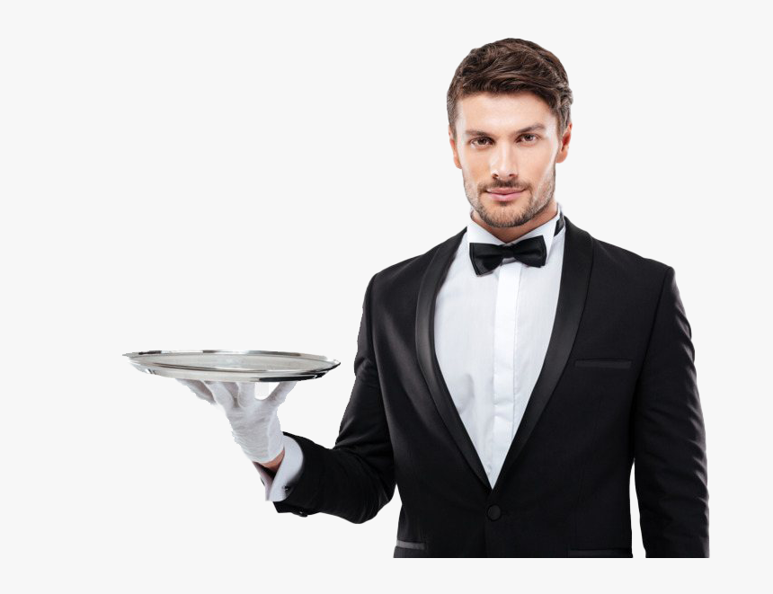 Hotel Waiter Png Clipart - Tuxedo Waiter, Transparent Png, Free Download