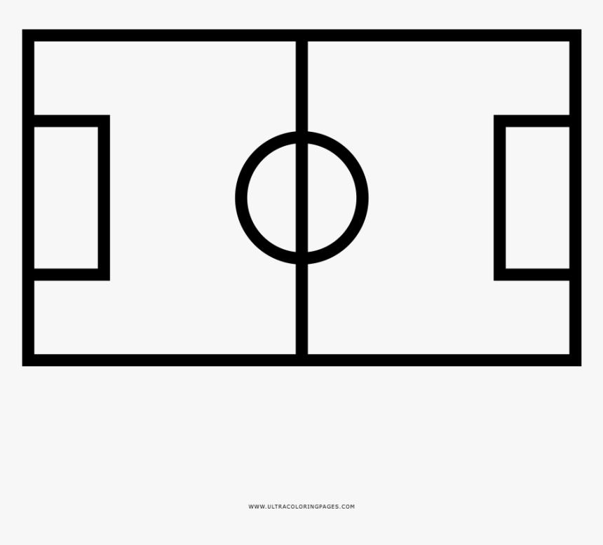 Football Field Coloring Pages With Page Ultra - Football Pitch, HD Png Download, Free Download