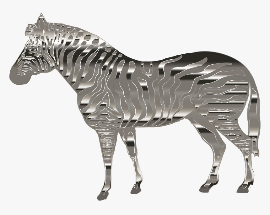 Chrome Zebra Clip Arts - Zebra, HD Png Download, Free Download