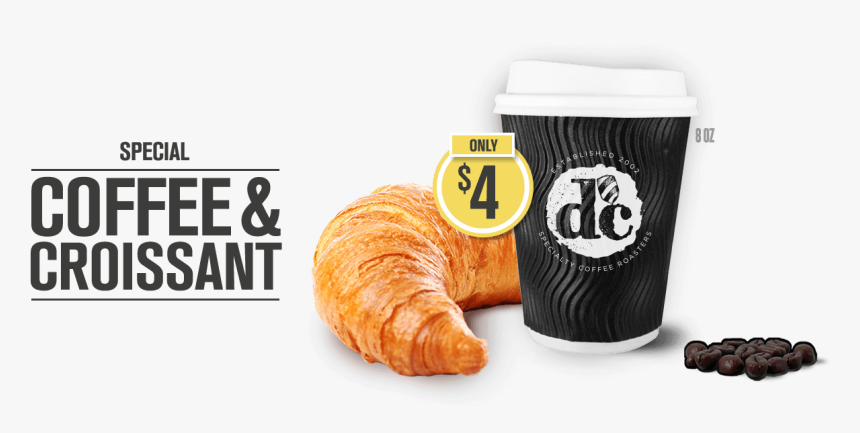 Coffee And Croissant Website - Viennoiserie, HD Png Download, Free Download