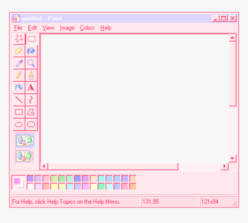 #paint #windowspaint #windows95 #vaporwave #pink #pinkasthetic - Windows 95 Paint Pink, HD Png Download, Free Download