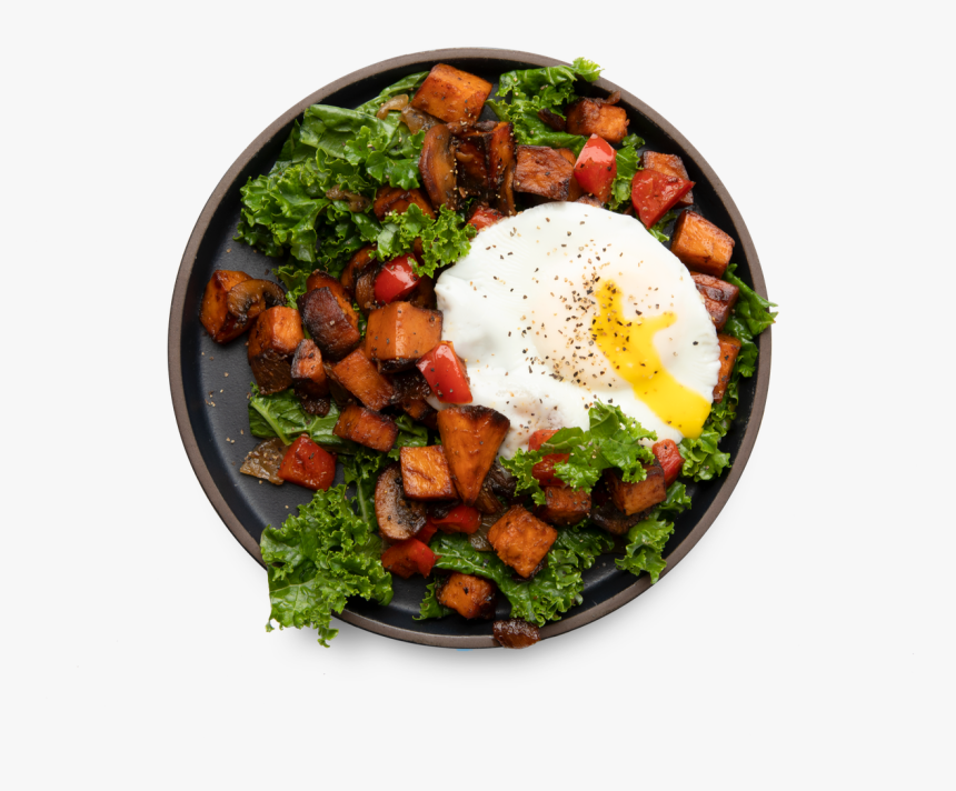 Over Easy Sweet Potato Hash - Fried Egg, HD Png Download, Free Download