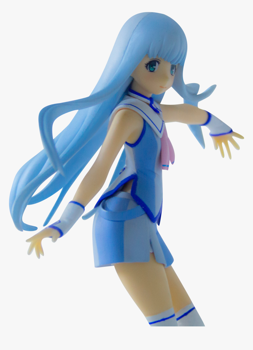 Female Anime Blue Dress - Blue Hair Girl Anime Figurine, HD Png Download, Free Download