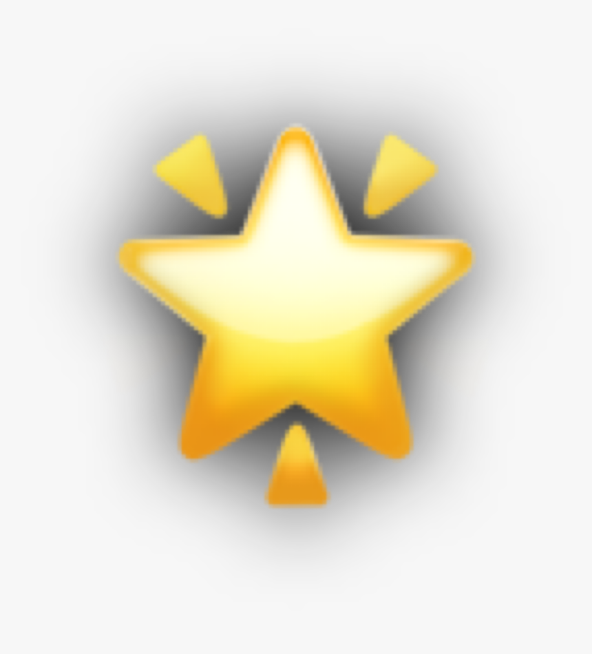 #star #emoji #iphoneemoji #shine #shadow #yellow #aesthetic - Illustration, HD Png Download, Free Download