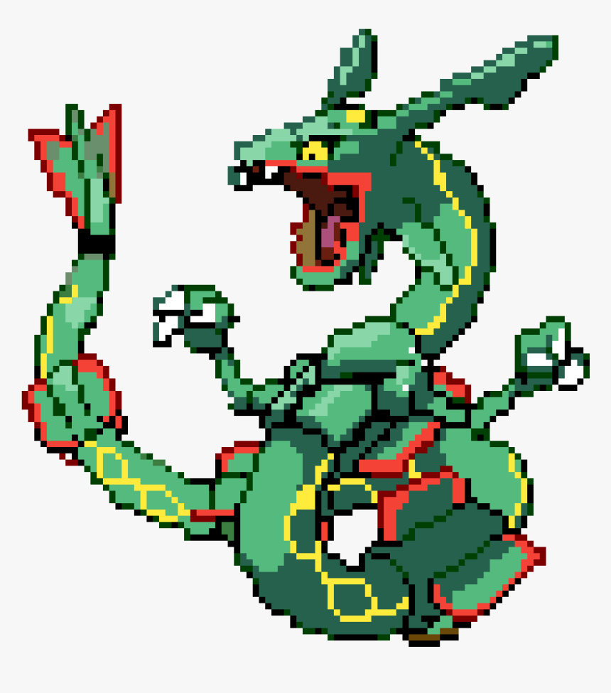 Shiny Rayquaza , Png Download - Pokemon Pixel Art, Transparent Png, Free Download