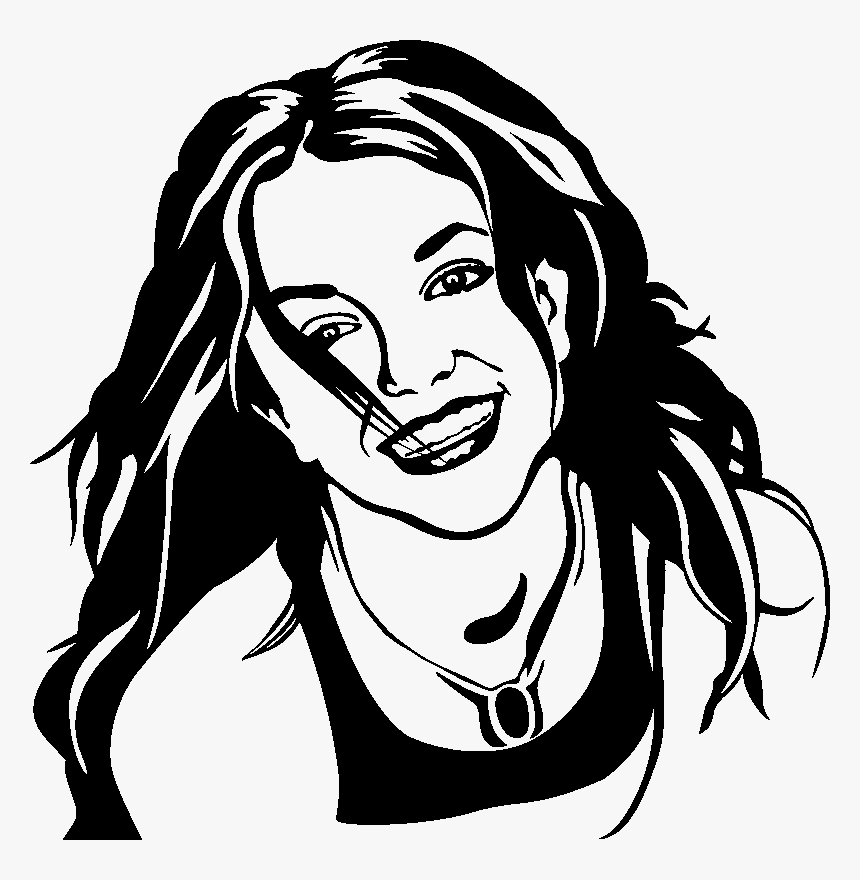 Sticker Portrait Britney Spears Ambiance Sticker Si - Britney Spears Line Art, HD Png Download, Free Download