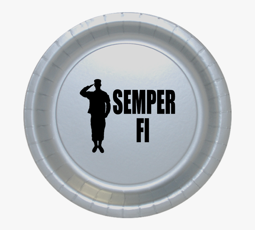 Click For Larger Picture Of Semper Fi Dinner Plate - Plate, HD Png Download, Free Download