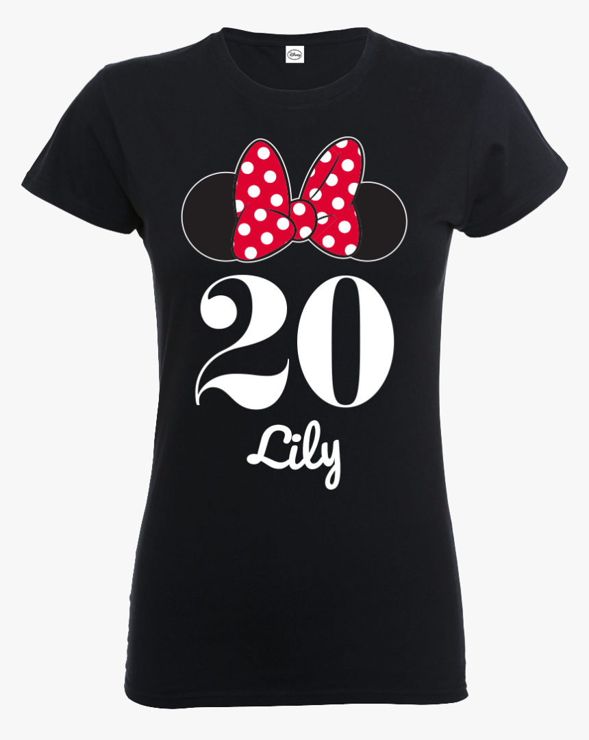 Official Disney Minnie Mouse Bow & Ears Womens Personalised - Camisetas Para El Dia De La Madre, HD Png Download, Free Download