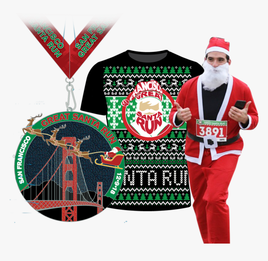 Santa Run Swag , Png Download - Flocon De Neige Tricot, Transparent Png, Free Download