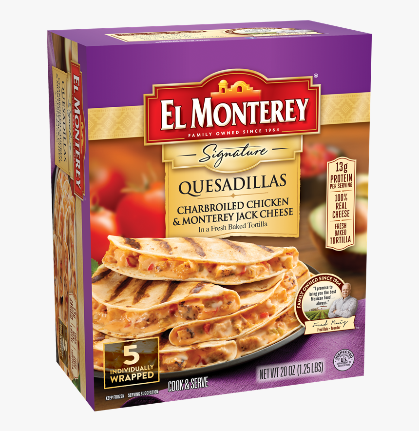 5ct Signature Charbroiled Chicken & Monterey Jack Cheese - El Monterey Quesadilla, HD Png Download, Free Download