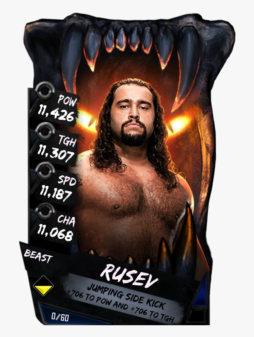 Rusev S4 16 Beast5 - Beast Card Wwe Supercard, HD Png Download, Free Download