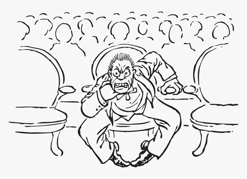 Angry Man At The Theater - Techniches Of Anger Management, HD Png Download, Free Download