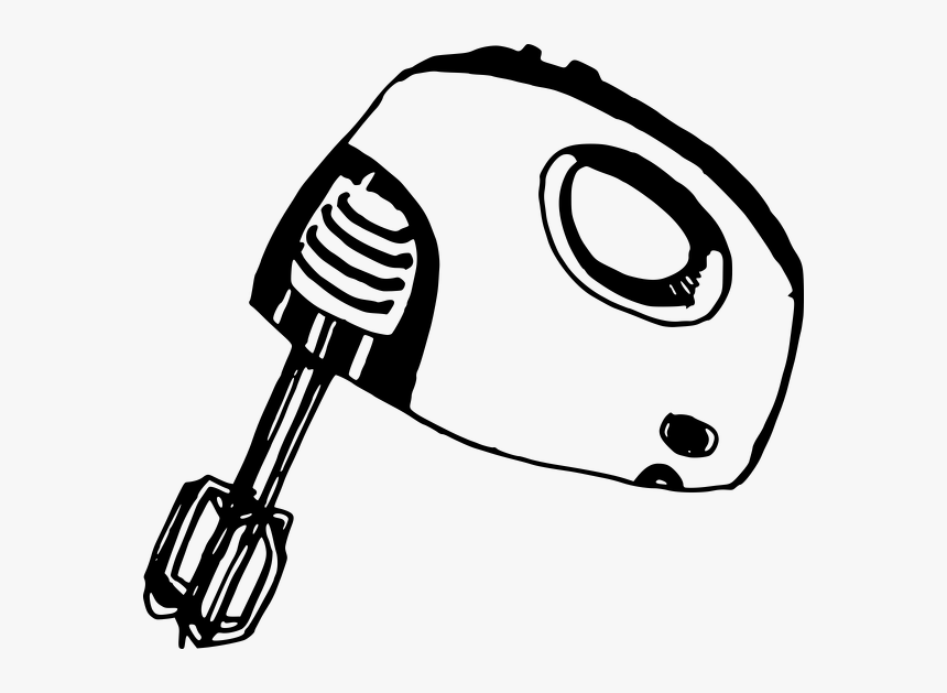 Hand-mixer - Mixer Clipart Black And White, HD Png Download, Free Download