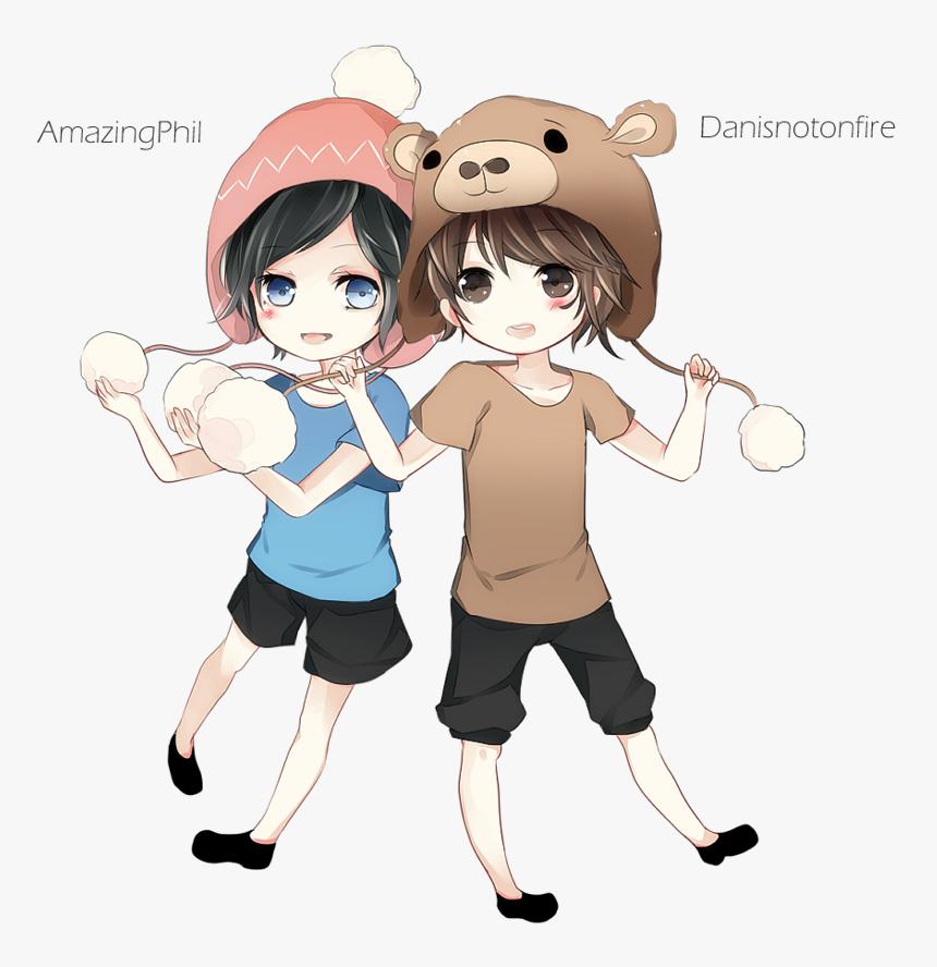 Dan And Phil Cartoon Art, HD Png Download, Free Download