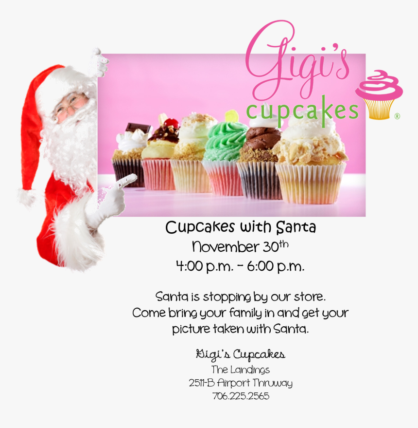 Cupcakes With Santa - Gigi's Cupcakes, HD Png Download, Free Download