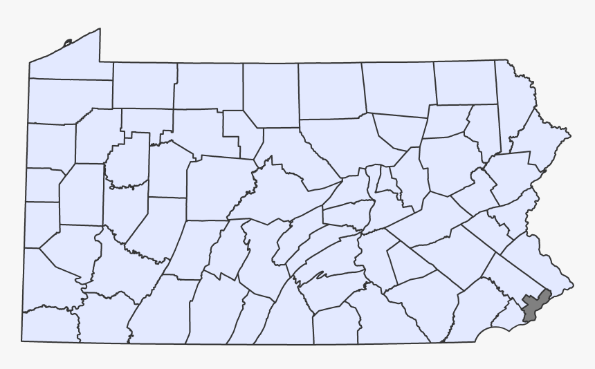 Map - Blank Pennsylvania County Map, HD Png Download, Free Download