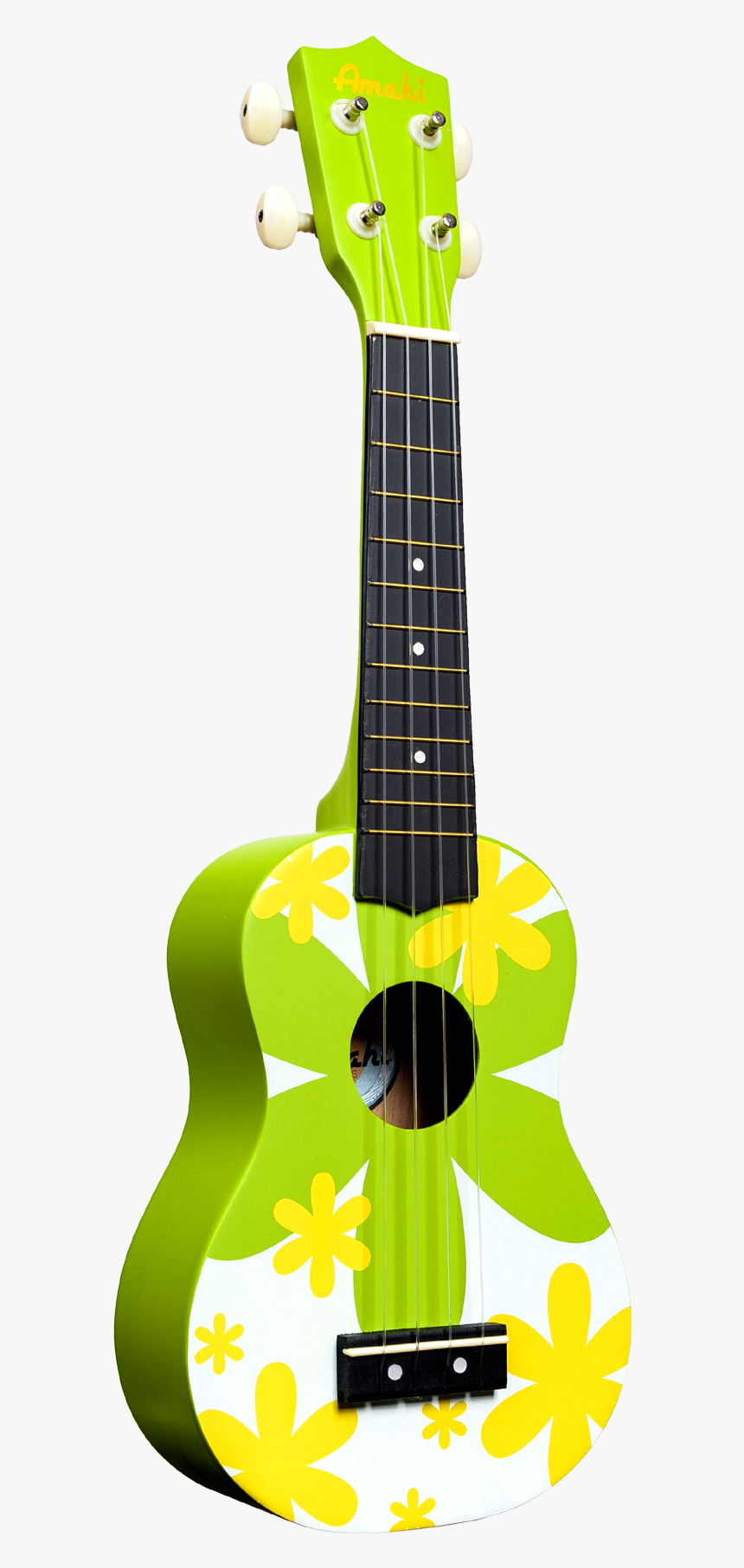 Green Flower Ukulele , Png Download - Ukulele Green, Transparent Png, Free Download