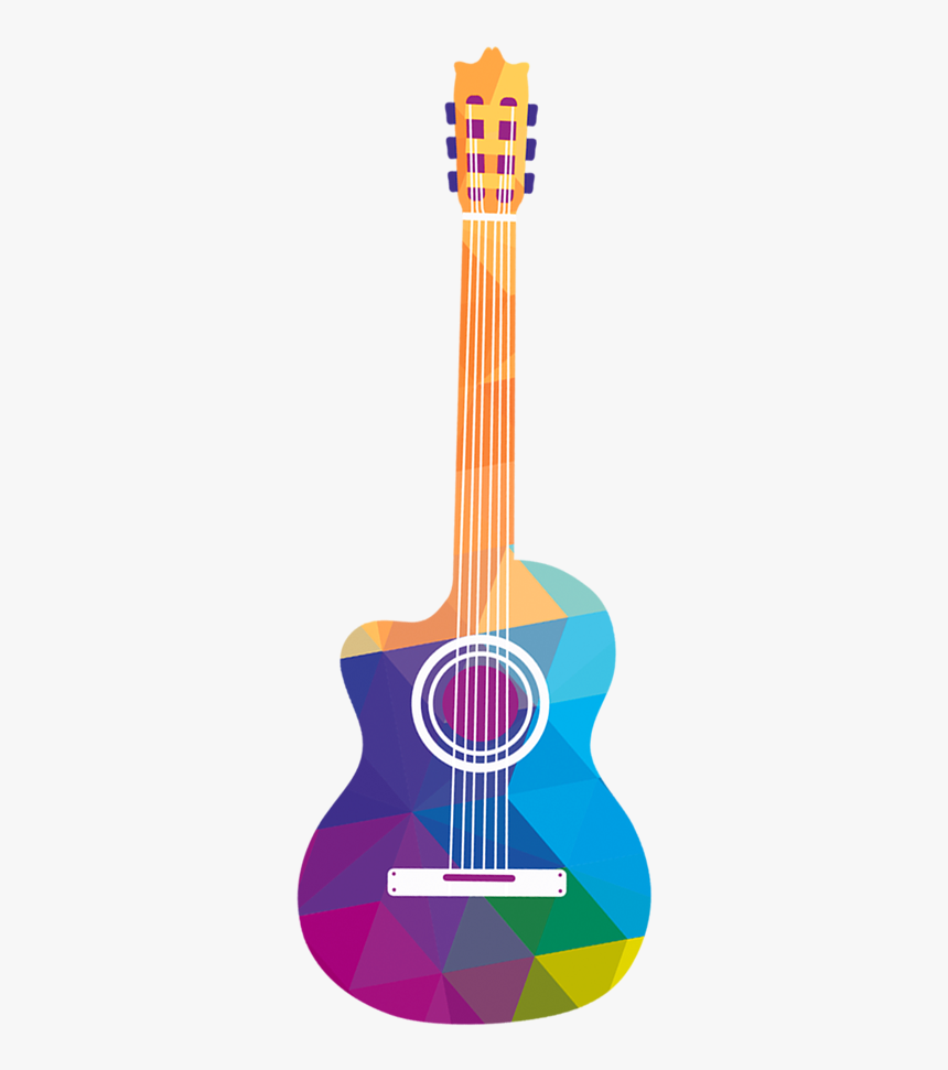 Cuatro Tiple Ukulele Guitar Acoustic Hand-painted Clipart - Free Png Acoustic Guitar, Transparent Png, Free Download