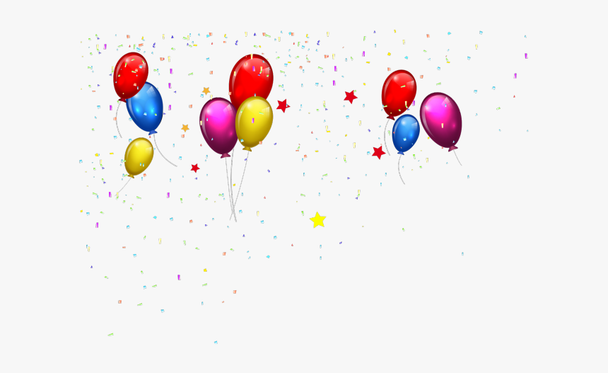 Confetti Clipart Happy Birthday - Happy Birthday Border Transparent, HD Png Download, Free Download