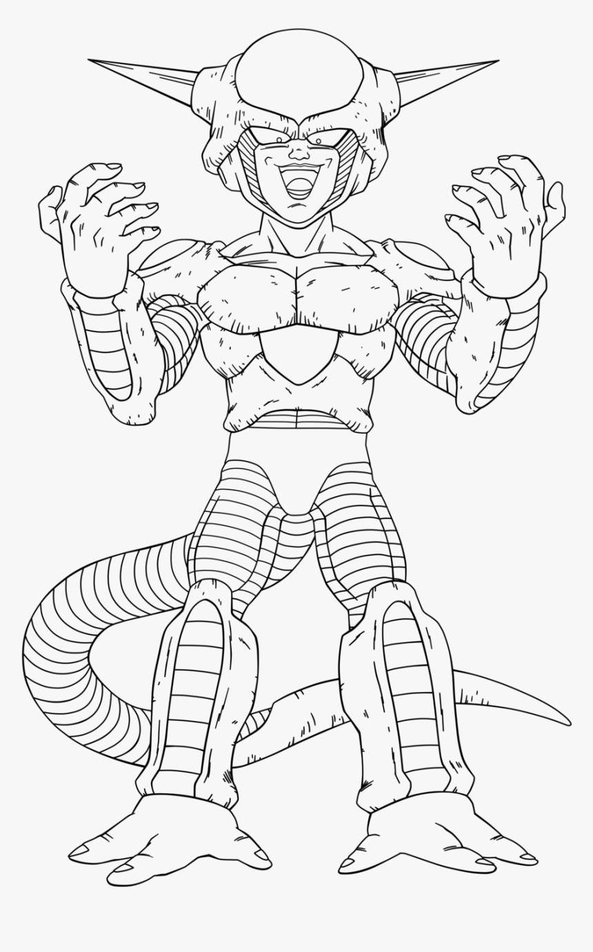 Collection Of Free Forms Drawing Line - Dragon Ball Frieza Drawing, HD Png Download, Free Download