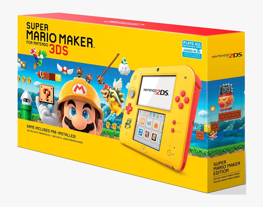 Nintendo 2ds Com Super Mario Maker - Super Mario Maker Nintendo 2ds, HD Png Download, Free Download