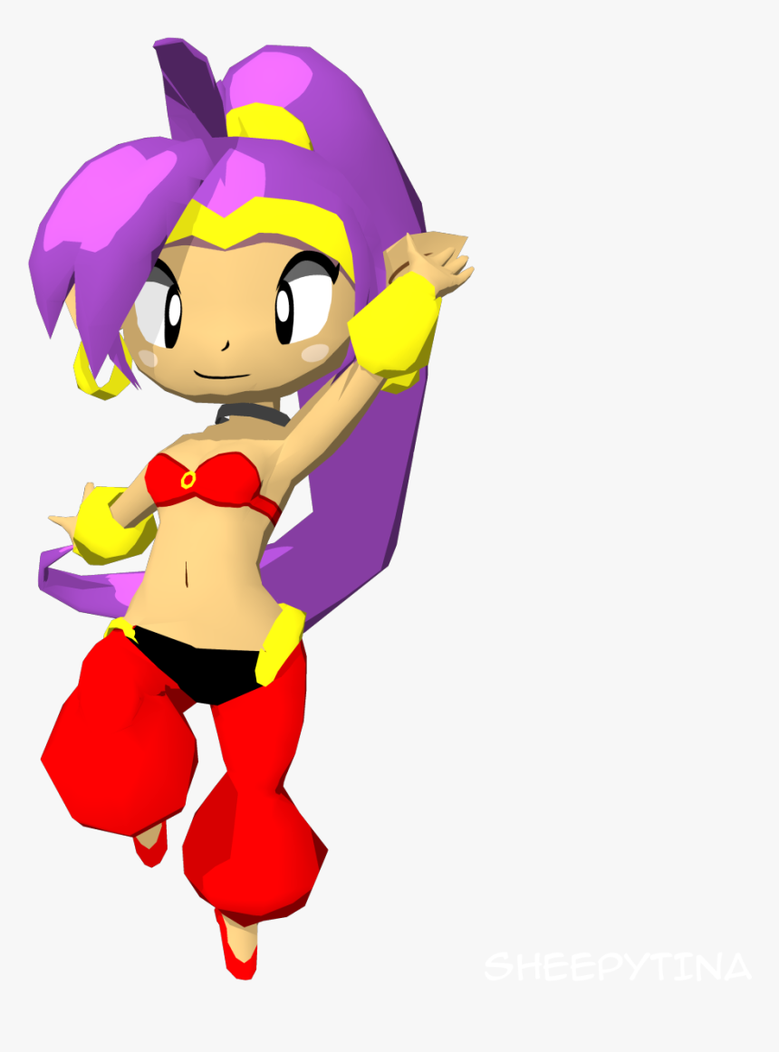 Here"s My Low-poly Shantae Model, The Protagonist Of - Shantae: 1/2 Genie Hero, HD Png Download, Free Download