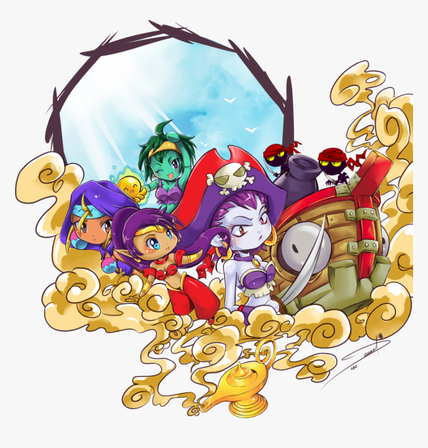 Shantae, Sky, Rottytops, Risky Boots - Shantae Vs Risky Boots, HD Png Download, Free Download