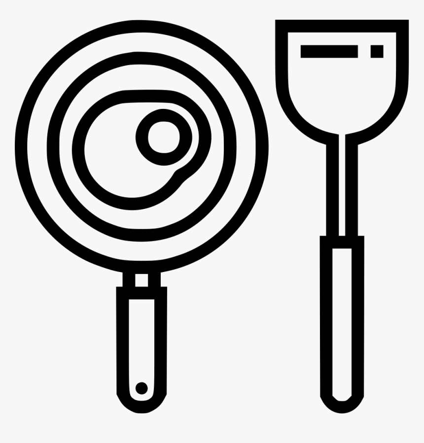 Spade Of Frying Pan - Pan Png Vector Line, Transparent Png, Free Download