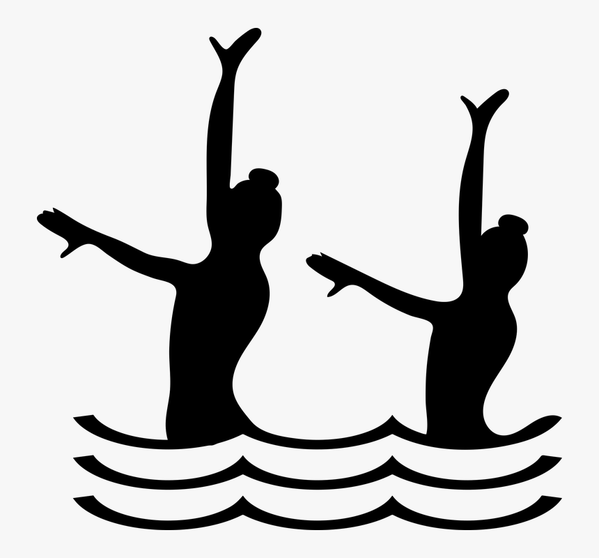Synchronized Swimming Silhouette, HD Png Download, Free Download
