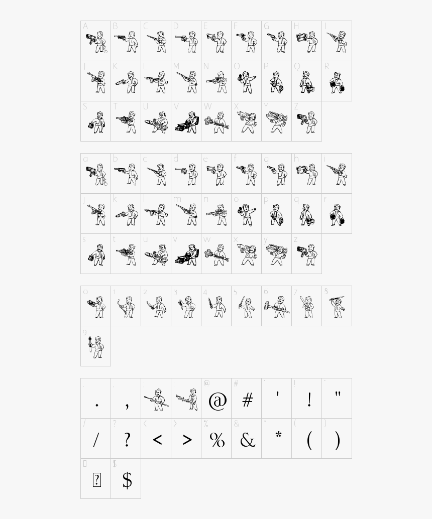 Character Map - Pip Boy, HD Png Download, Free Download