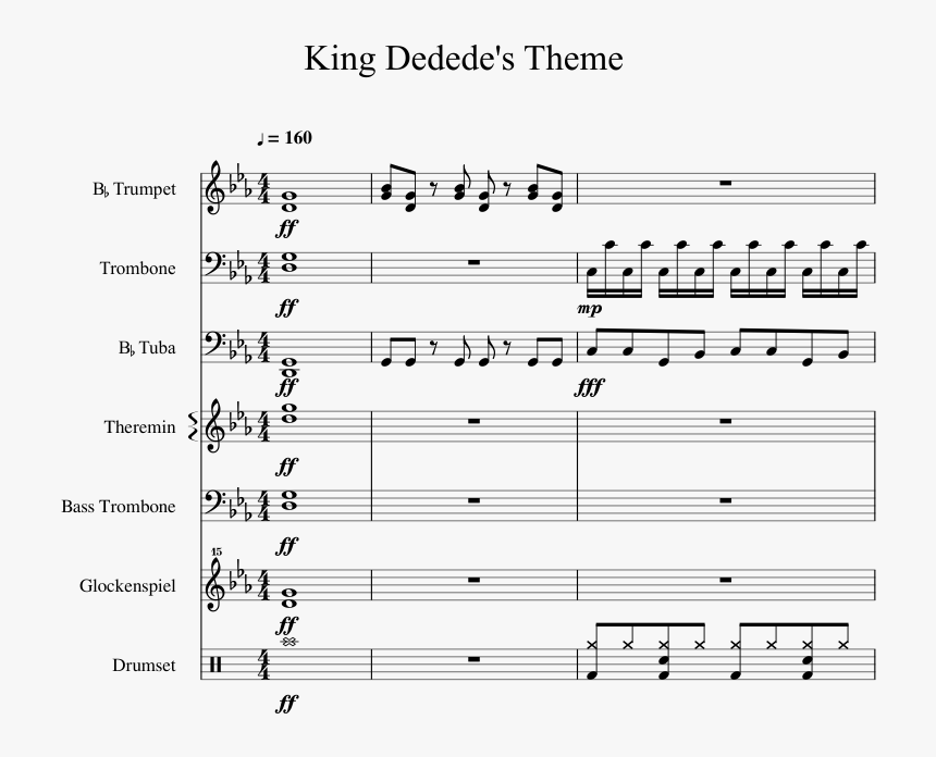 King Dedede"s Theme Sheet Music 1 Of 18 Pages - Sheet Music, HD Png Download, Free Download