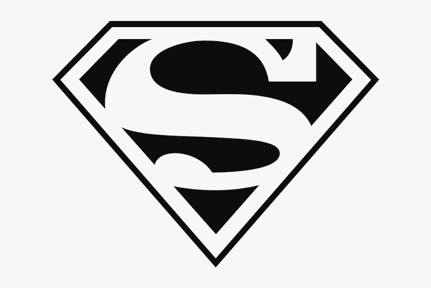 Superman Logo Home Black And - Black And White Logo, HD Png Download, Free Download