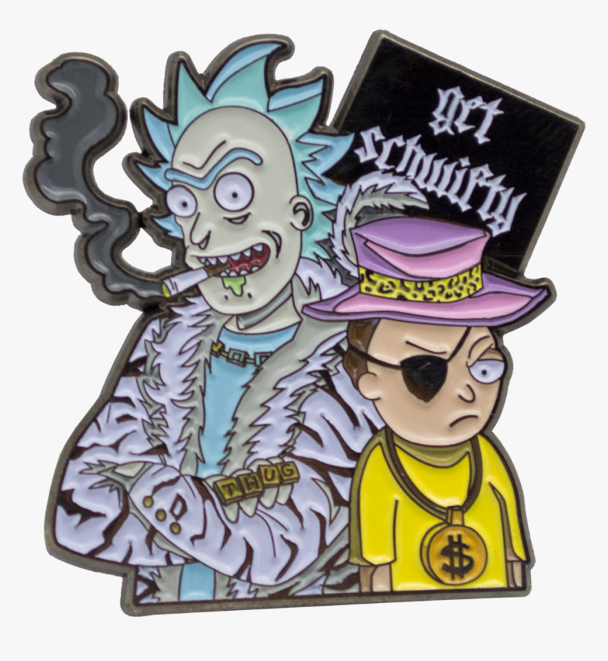 Get Schwifty Rick & Morty Enamel Pin - Rick And Morty Rick Get Schwifty, HD Png Download, Free Download