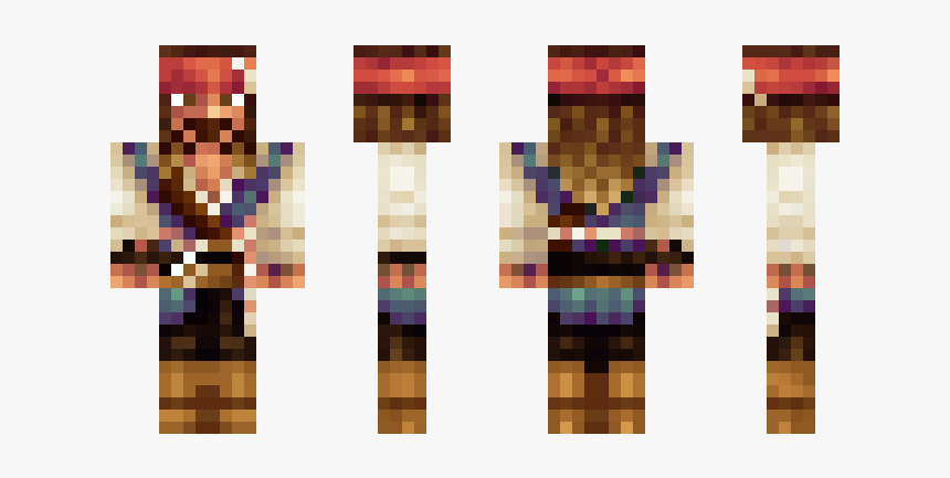 Skin De Jack Sparrow Para Minecraft, HD Png Download, Free Download