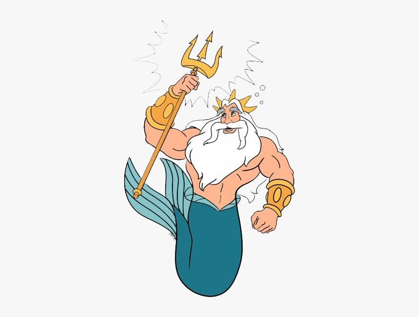 King Triton Trident King Triton Little Mermaid Png Transparent Png Download Kindpng