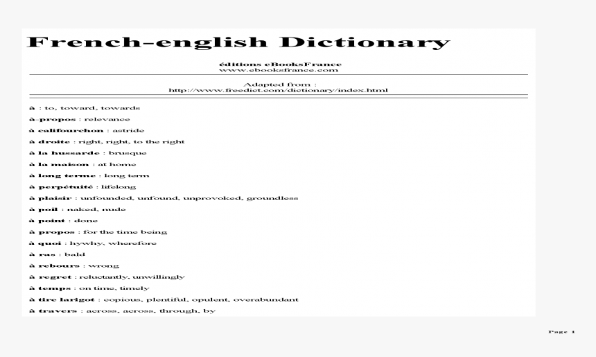 [unknown] French English Dictionnaire - Mackage, HD Png Download, Free Download