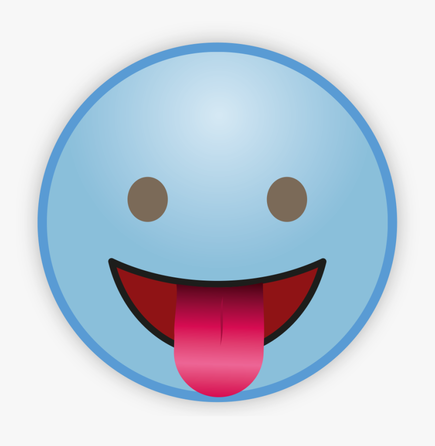 Cute Sky Blue Emoji Transparent Png - Smiley, Png Download, Free Download