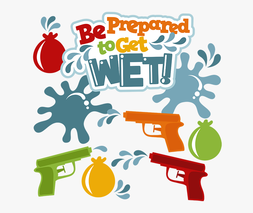 Fight Clipart Watergun - Water Gun Fight Clipart, HD Png Download, Free Download