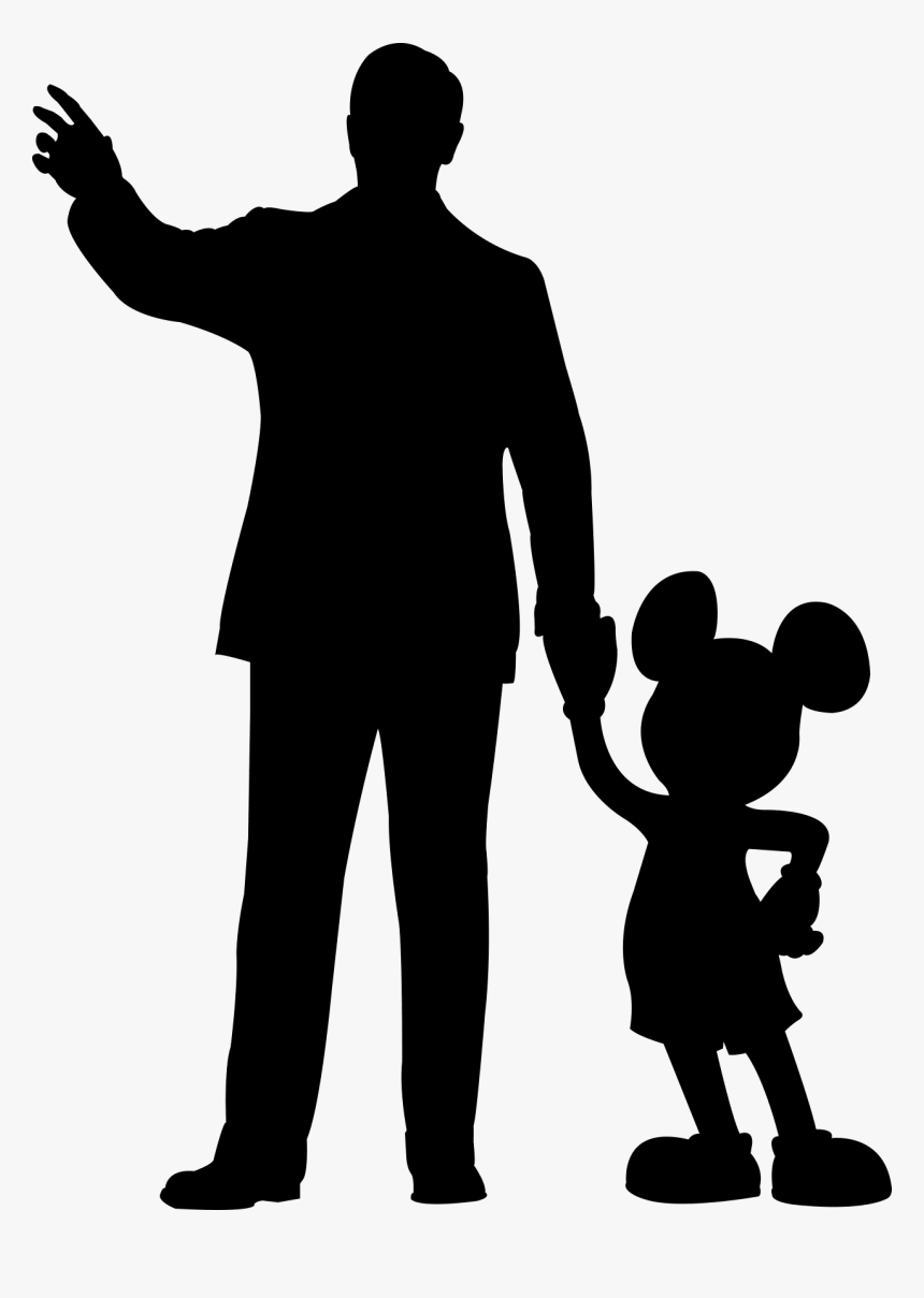 Walt Disney Mickey Mouse Silhouette , Png Download - Walt Disney And Mickey Mouse Png, Transparent Png, Free Download