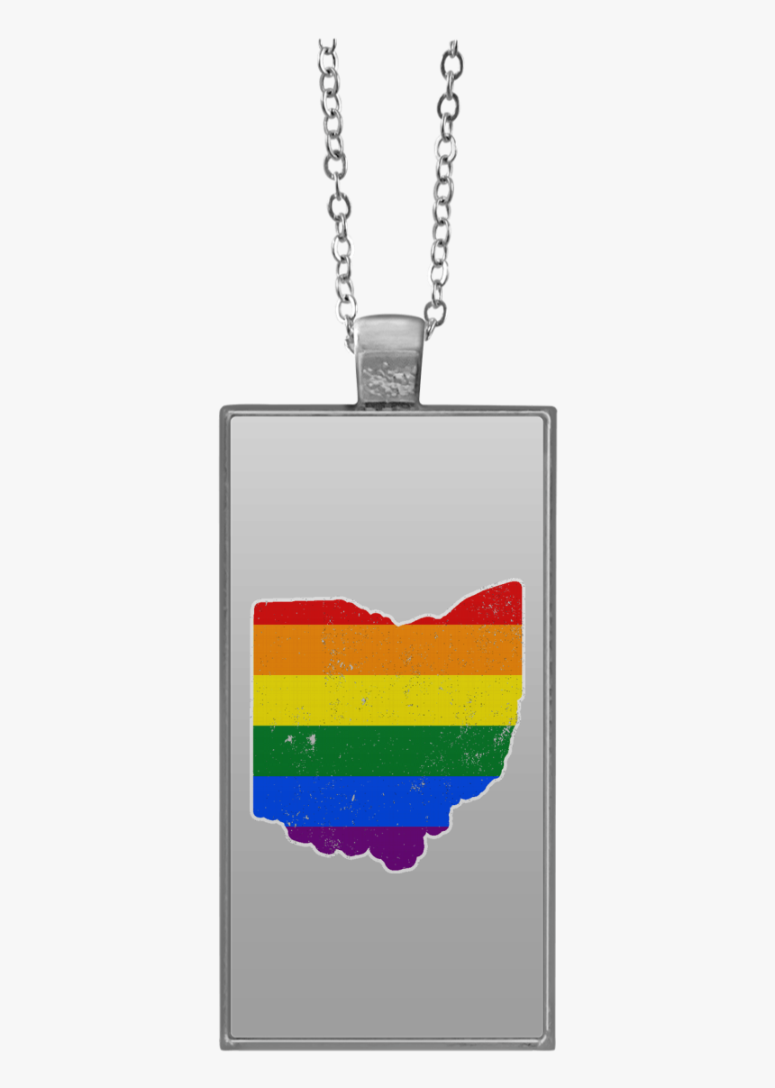 Ohio Rainbow Flag Lgbt Community Pride Lgbt Shirts - Locket, HD Png Download, Free Download