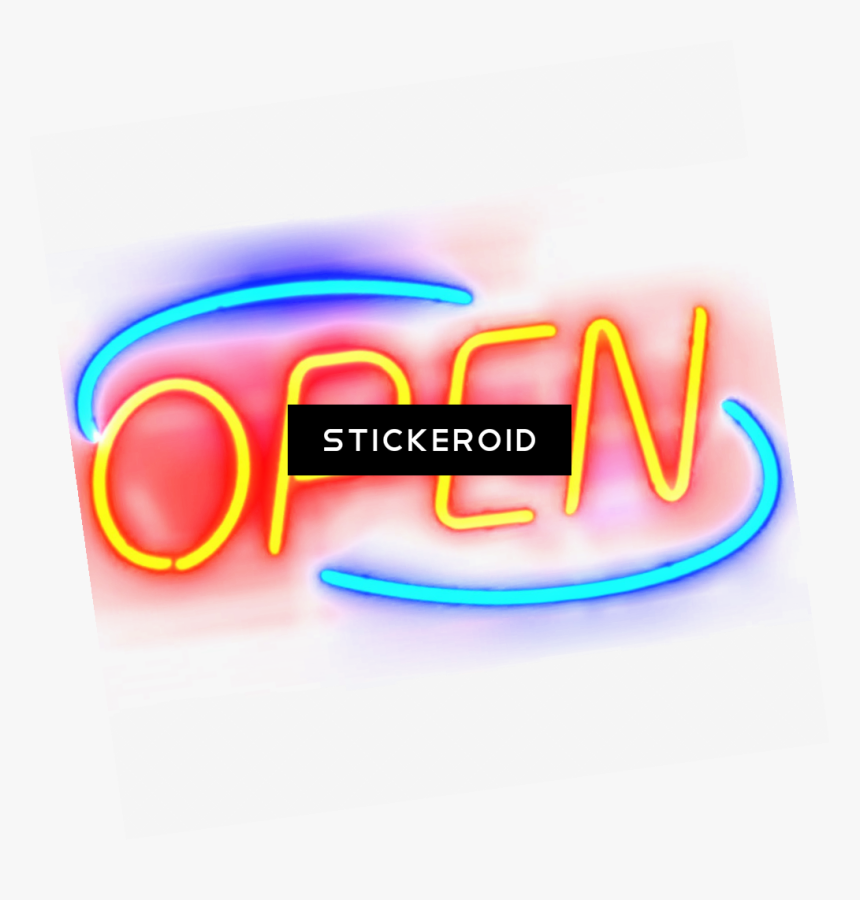 Neon Open Sign Png - Graphic Design, Transparent Png, Free Download