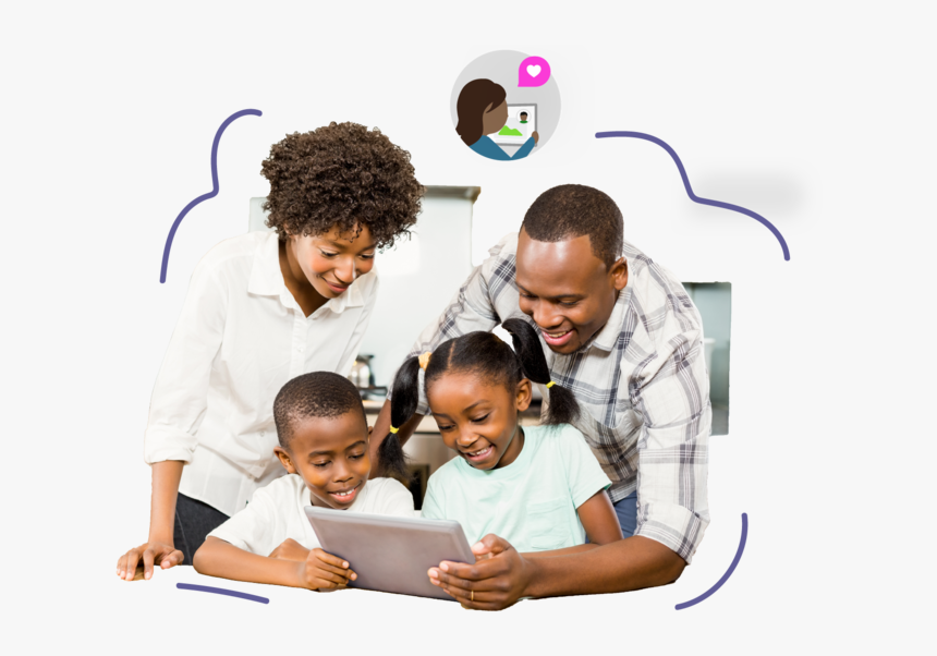 Family Playing With Ipad, HD Png Download, Free Download