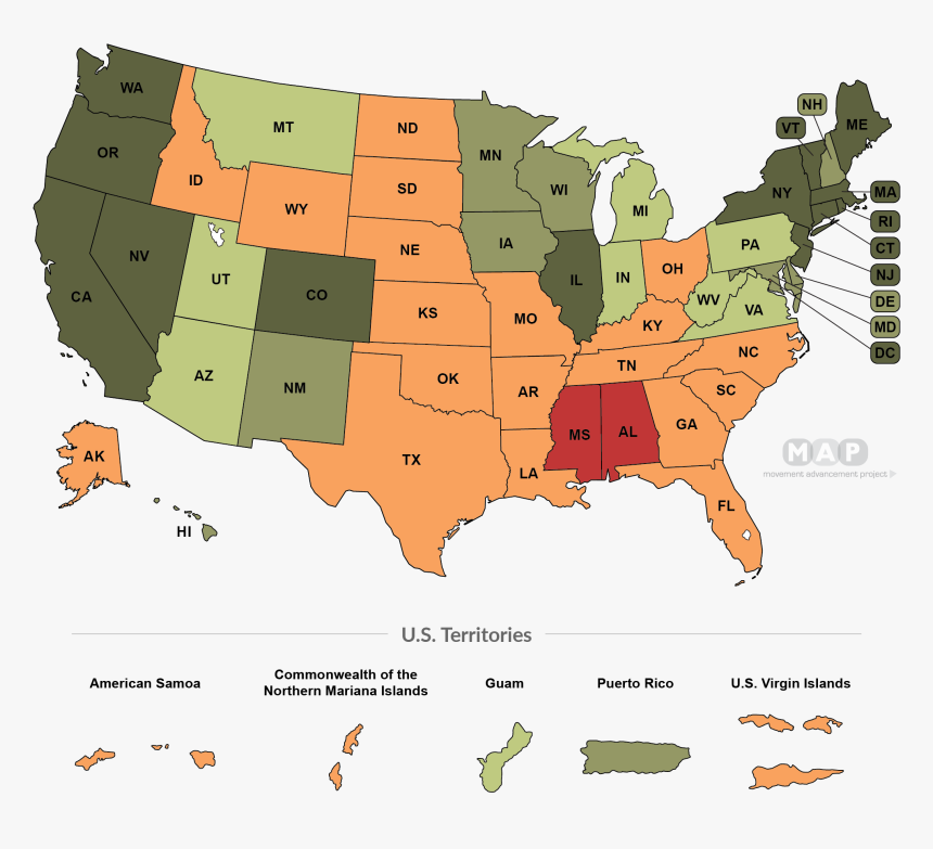 United States Map - Lgbtq Map, HD Png Download, Free Download