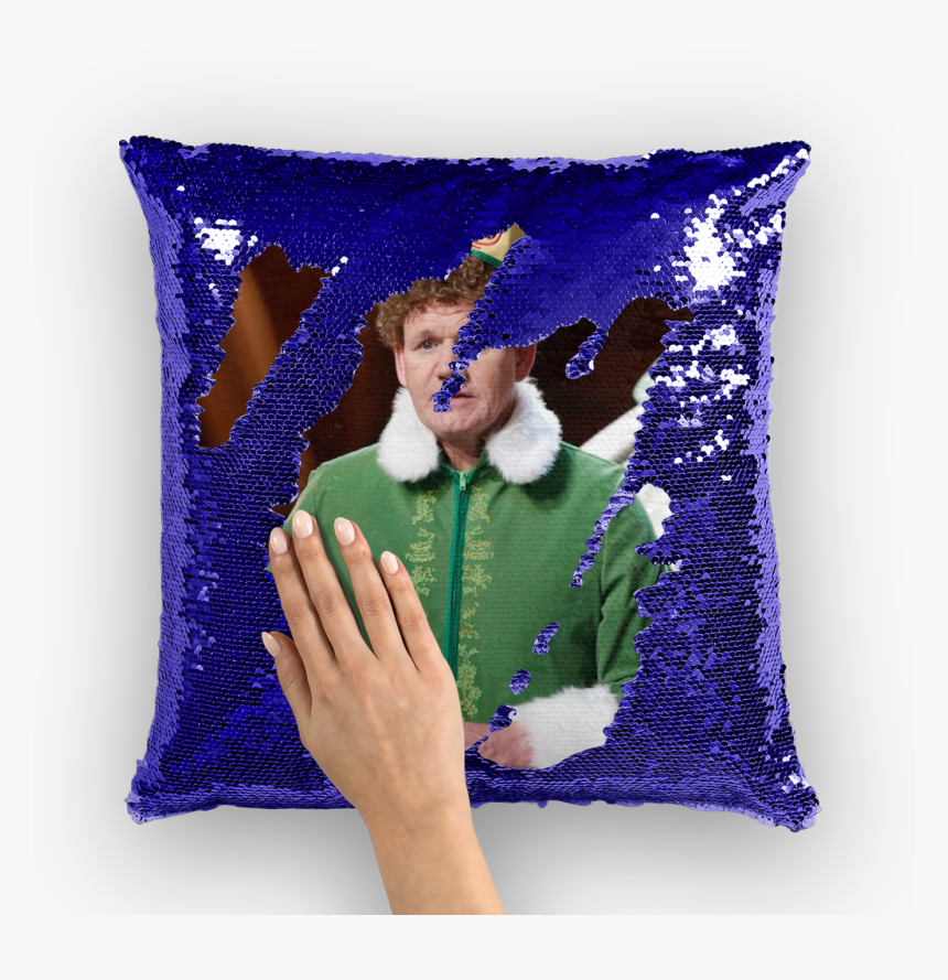 Gordon Ramsay Dressed As Buddy The Elf ﻿sequin Cushion - Nicolas Cage Sequin Throw Pillow, HD Png Download, Free Download