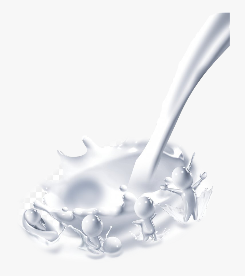 Pouring Milk Splash Transparent - Fondos Para Yogurt, HD Png Download, Free Download