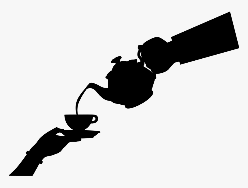 Teapot, Tea, Pouring, Silhouette, Hand, Hot, Boiling, - Pouring Tea Silhouette, HD Png Download, Free Download