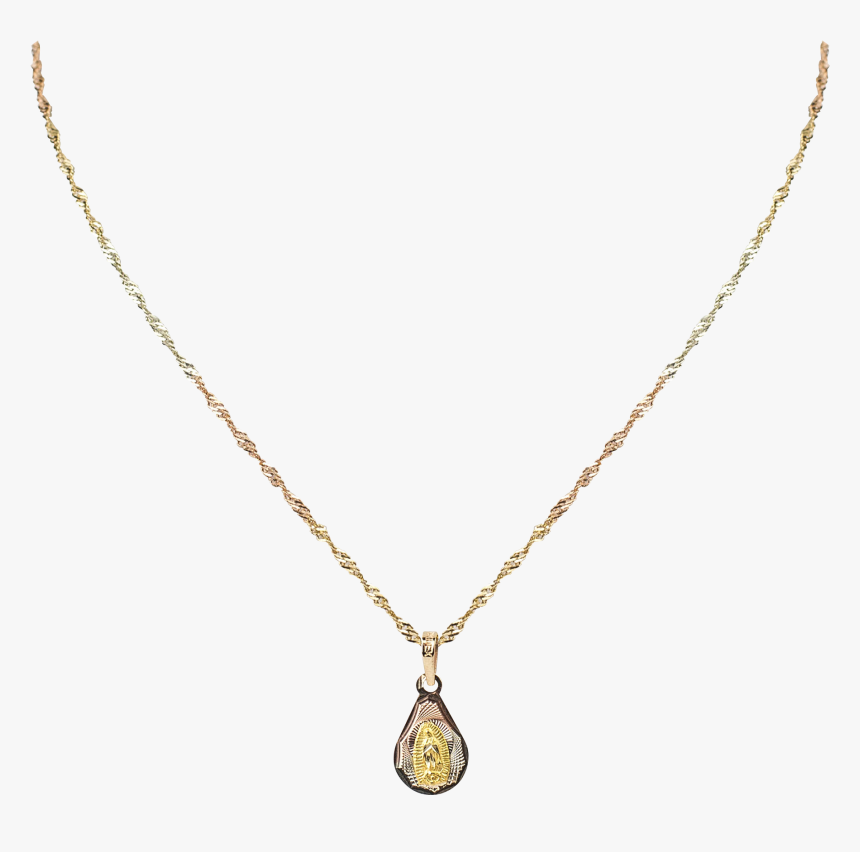 Medalla Gota / Virgen De Guadalupe - Gold Short Mangalsutra Mangalsutra Designs, HD Png Download, Free Download