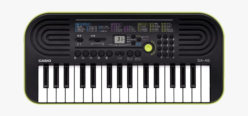 Music Keyboard Png - Piano Casio Sa 47, Transparent Png, Free Download