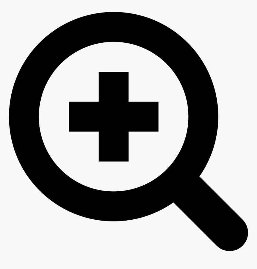 Zoom Plus Sign - Magnifying Glass Png Icon, Transparent Png, Free Download