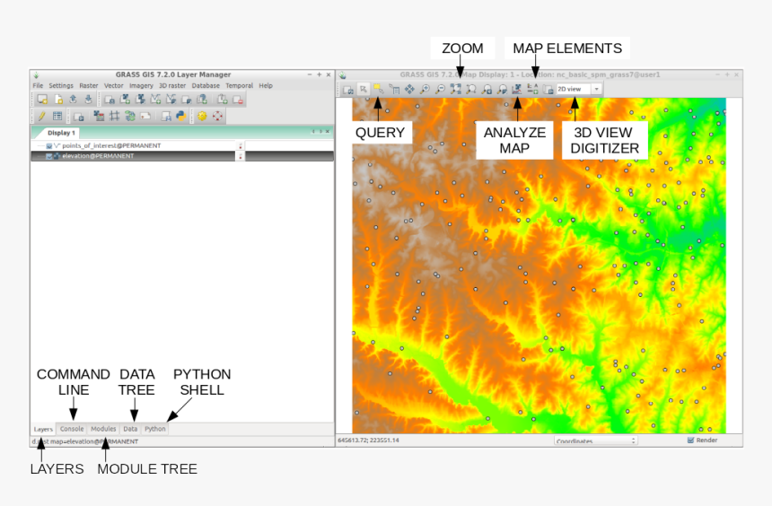 Grass Gis Gui - Raster Maps Gis, HD Png Download, Free Download